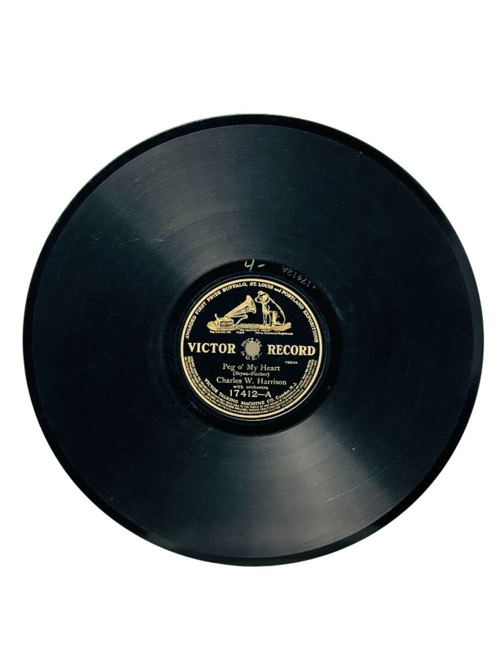 Charles W. Harrison Peg O My Heart 10 inch Shellac 78 RPM Victor Records 17412